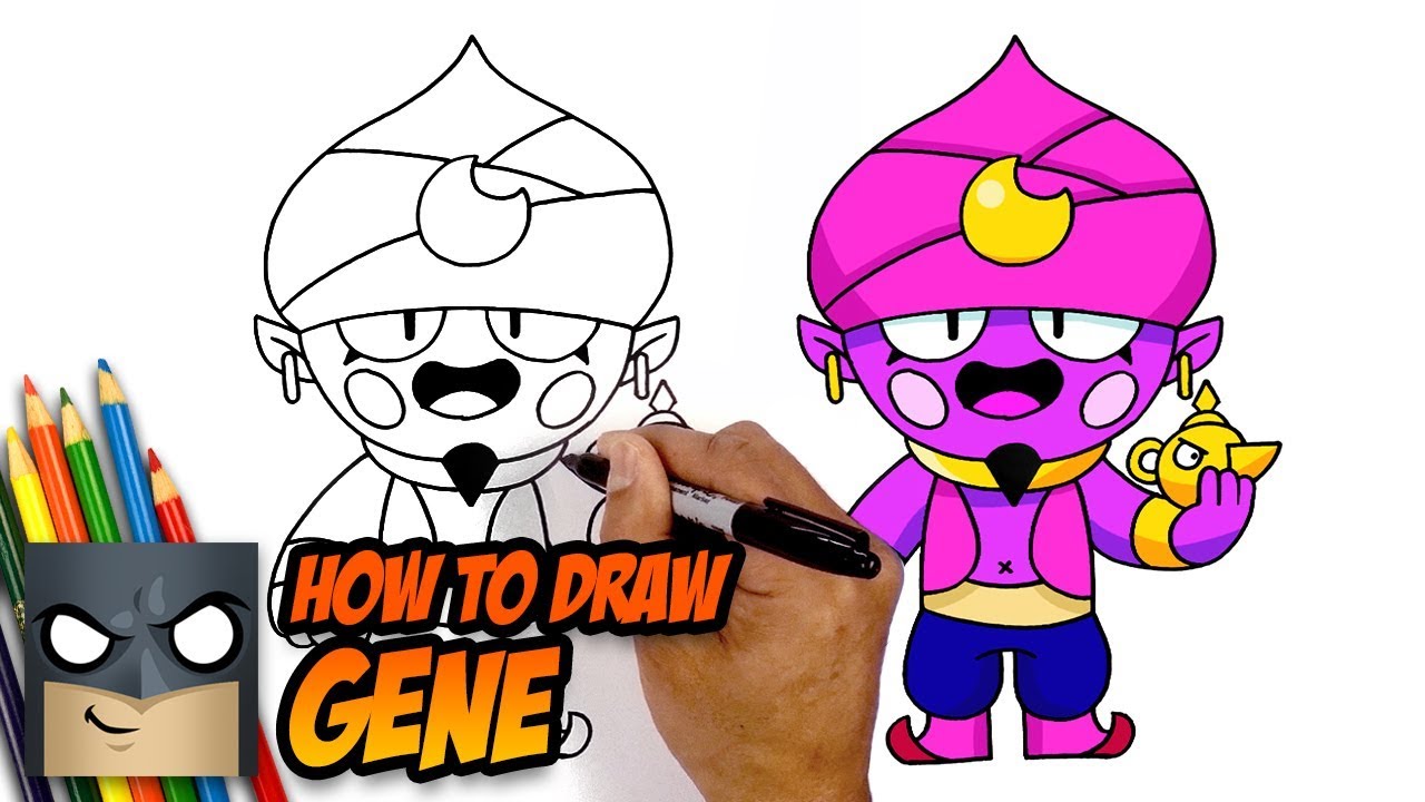 1280x720 how to draw brawl stars gene step - Gene Drawing