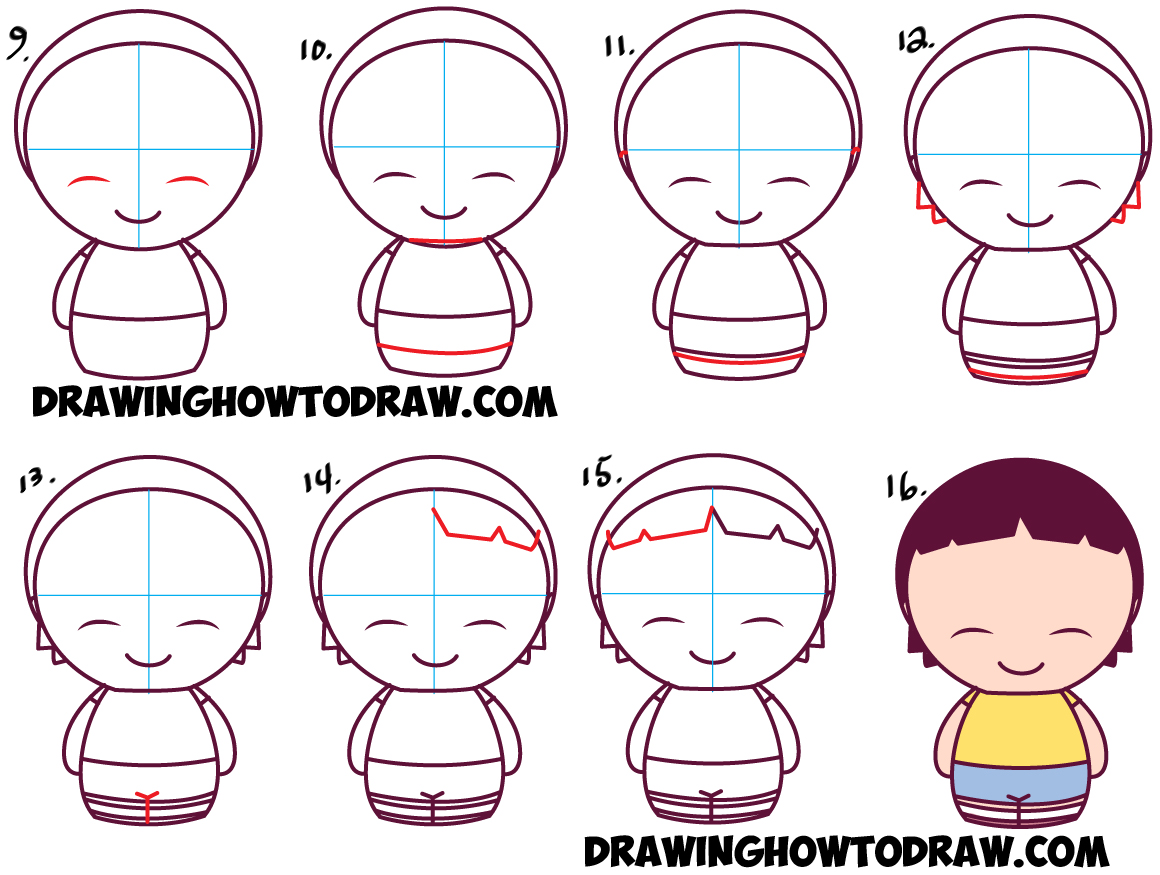 1160x875 how to draw kawaii chibi gene from bob's burgers simple steps - Gene Drawing