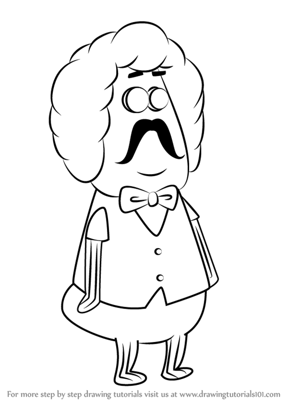 566x800 learn how to draw gene scallop from spongebob squarepants - Gene Drawing