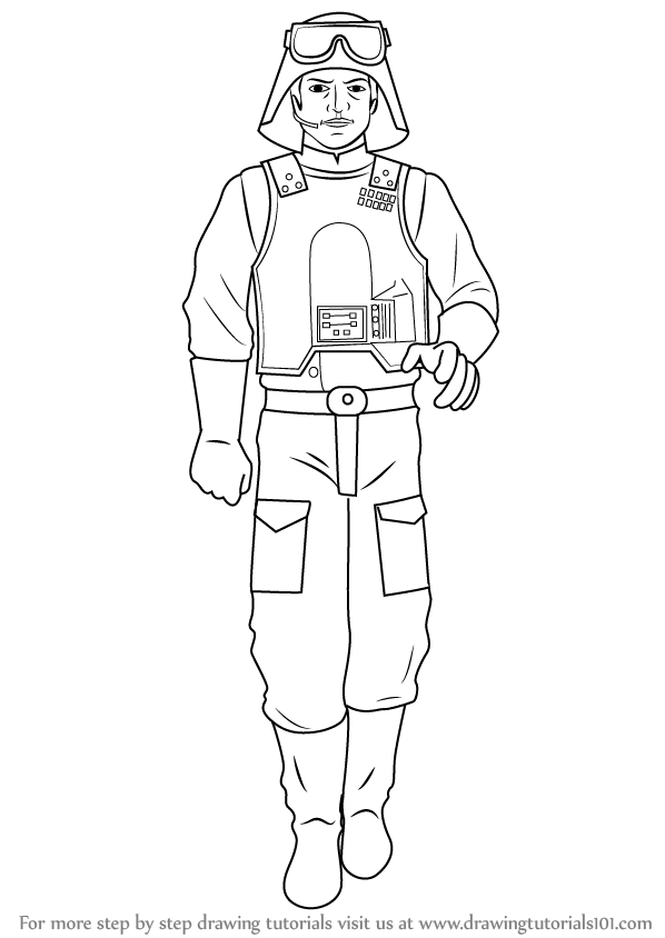 598x844 learn how to draw general veers from star wars - General Drawing