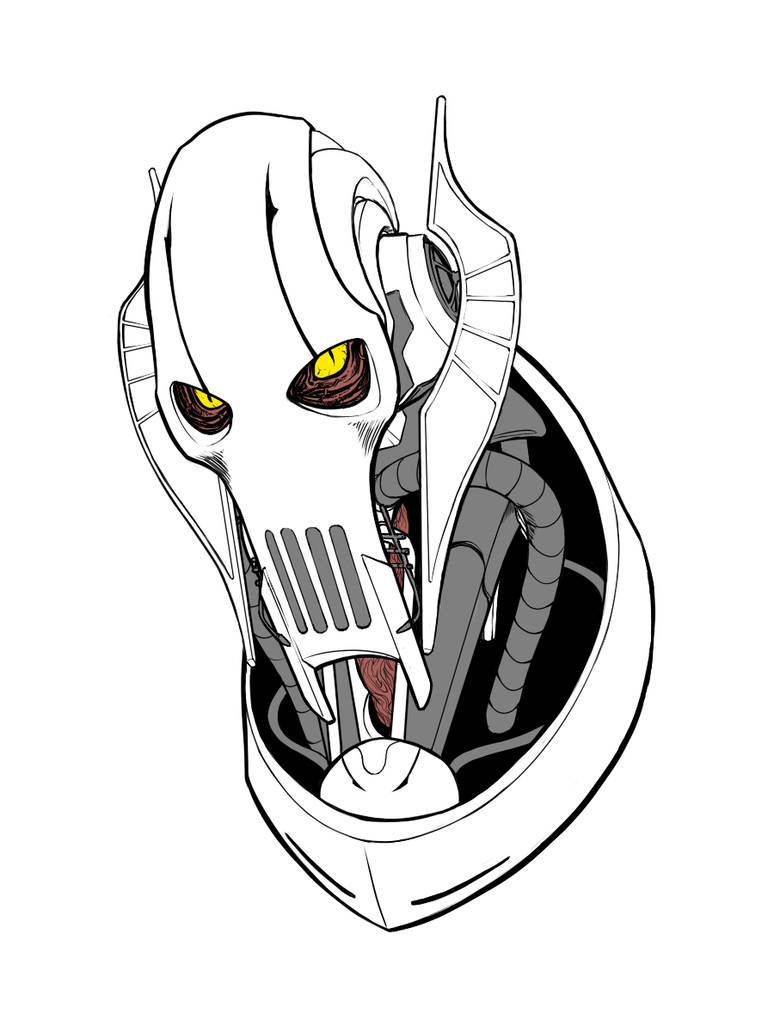 774x1032 General Grievous Bust - General Grievous Drawing