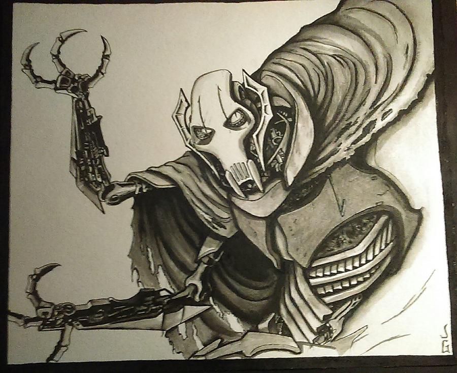 900x734 General Grievous Painting - General Grievous Drawing