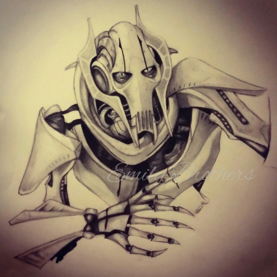895x895 General Grievous Star Wars My Drawings Star Wars Art, Star - General Grievous Drawing