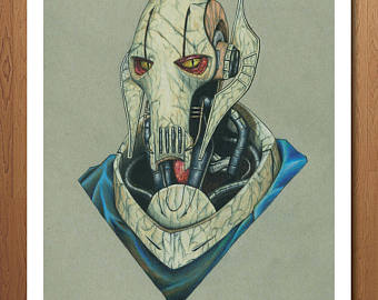 340x270 Grievous Drawing Etsy - General Grievous Drawing