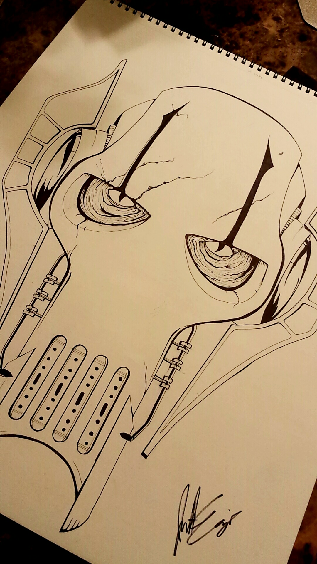 1080x1920 My Finished General Grievous Drawing! - General Grievous Drawing