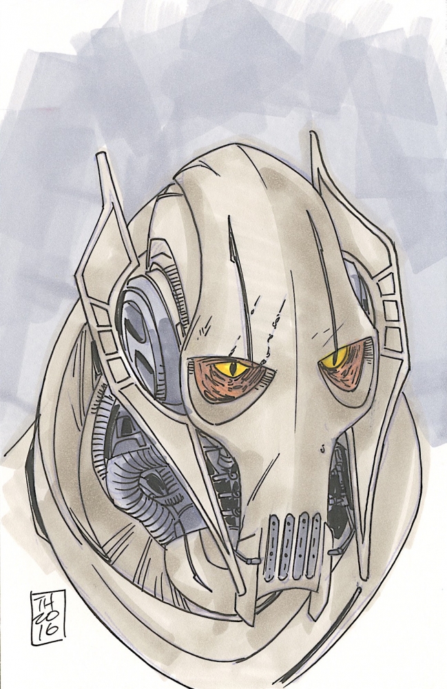 649x1000 Online Sports Memorabilia Auction Pristine Auction - General Grievous Drawing