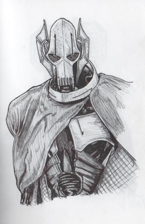 496x768 The Knightslayer - General Grievous Drawing