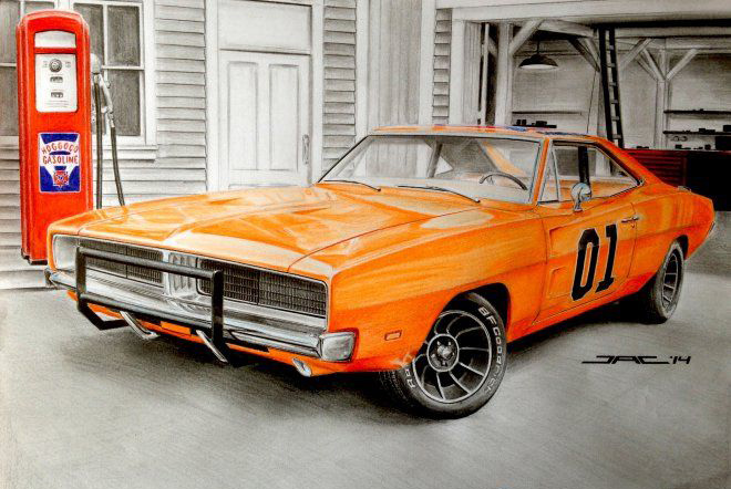 660x442 Drawings - General Lee Car Drawing