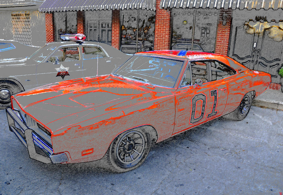 900x622 general lee one painting - General Lee Car Drawing