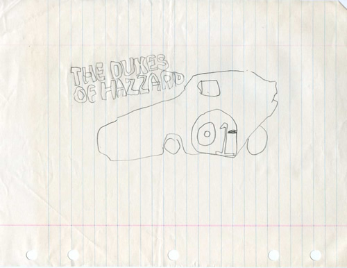 500x386 general lee drawing - General Lee Car Drawing