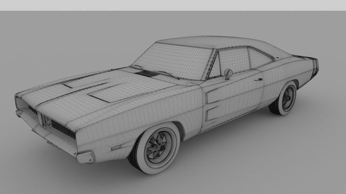 69 dodge charger drawing