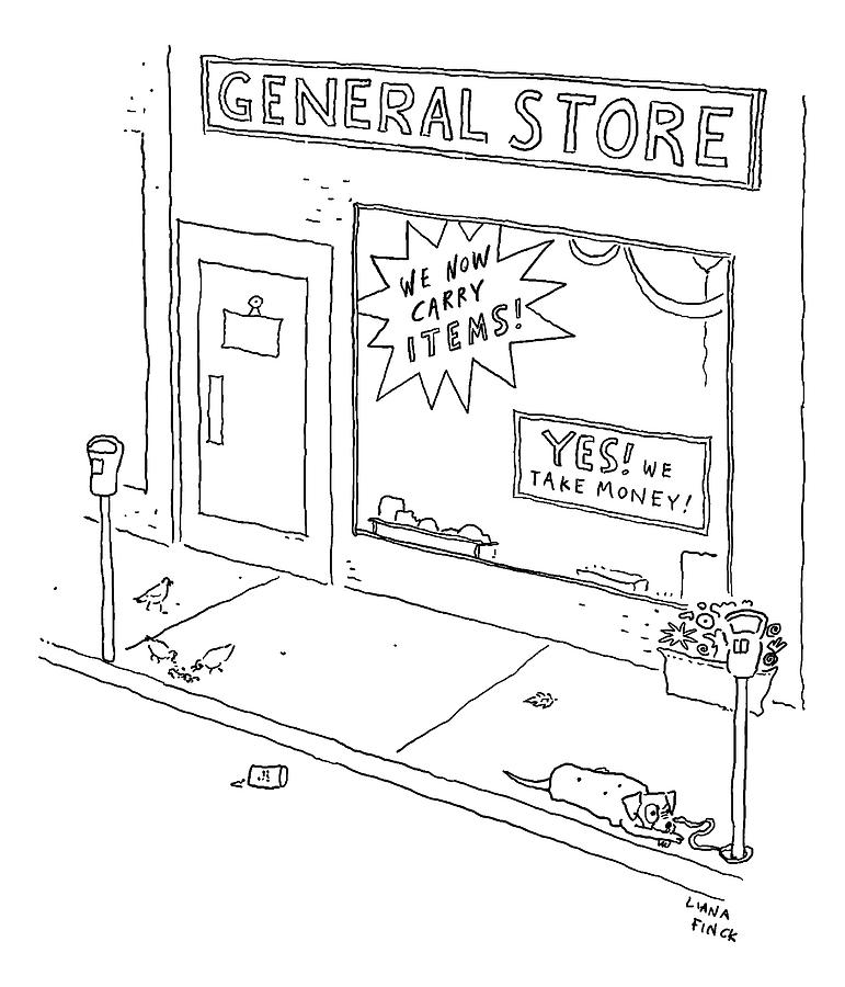 771x900 general store features signs 'yes - General Store Drawing