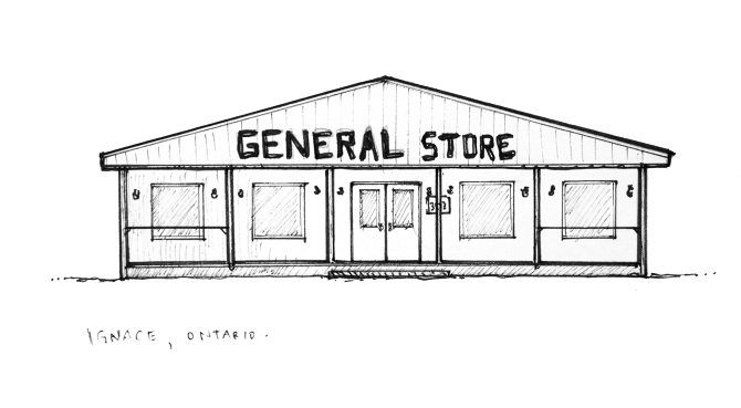 670x369 how to draw a store - General Store Drawing