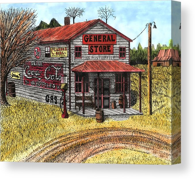678x624 general store canvas print canvas art - General Store Drawing