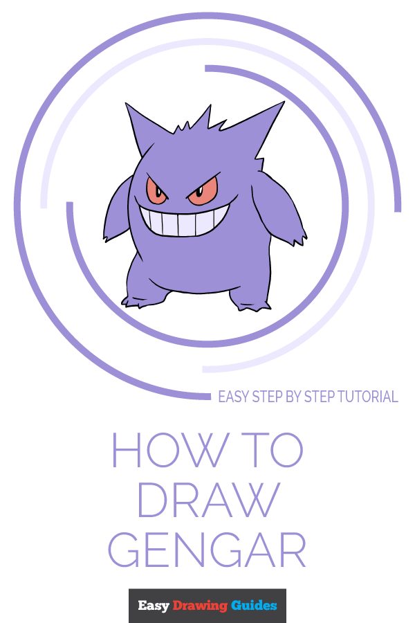 600x900 How To Draw Gengar From Really Easy Drawing Tutorial - Gengar Drawing