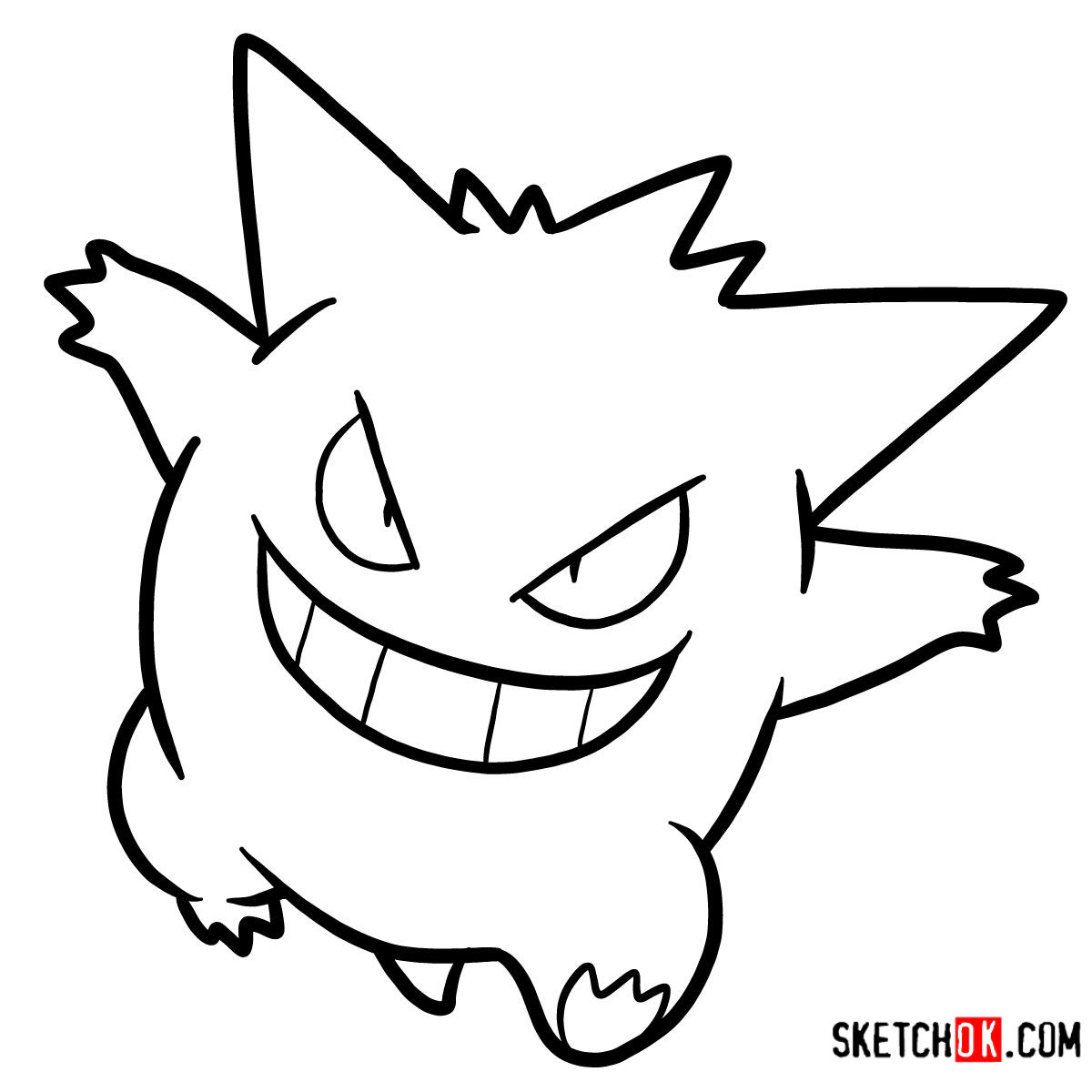 Gengar coloring page