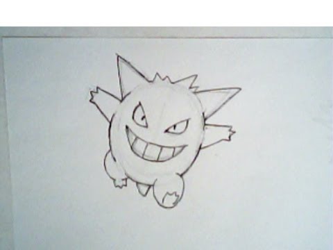 480x360 How To Draw Gengar From Pokemon - Gengar Drawing