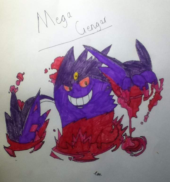 720x769 Mega Gengar Drawing! Amino - Gengar Drawing