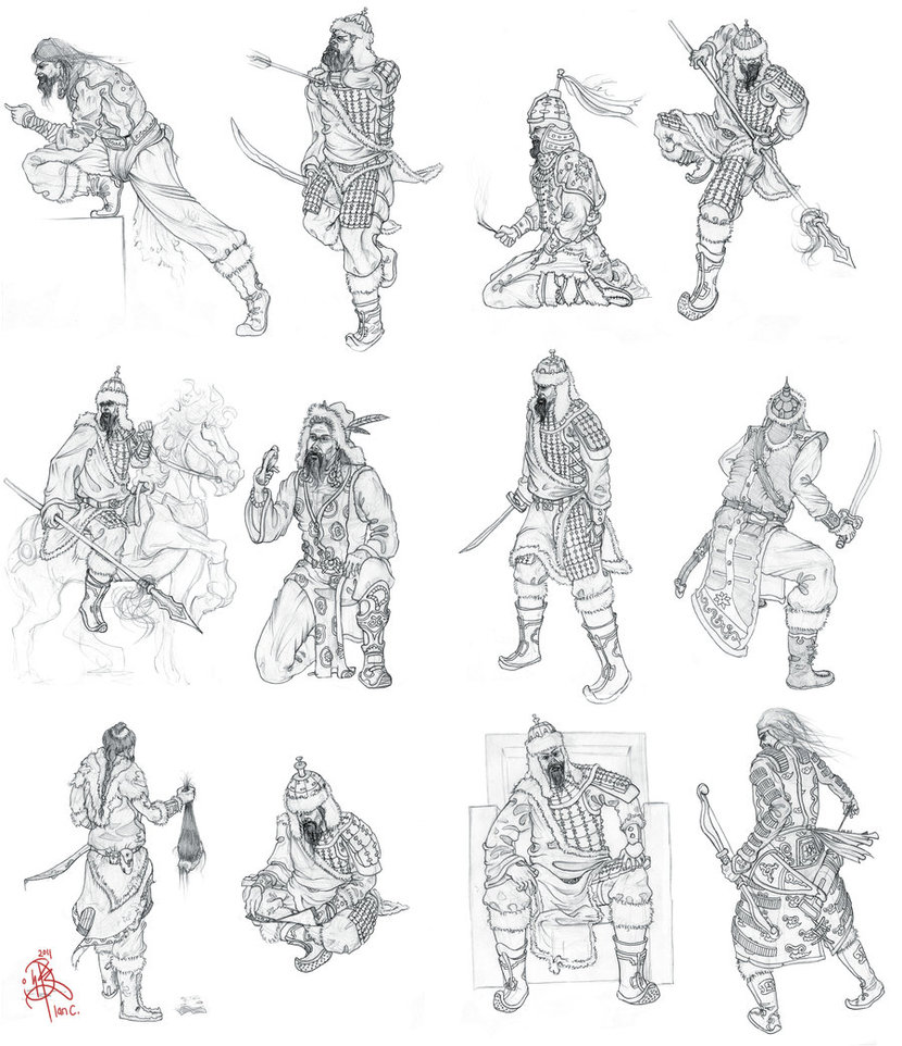 830x962 genghis khan picture drawing drawing skill - Genghis Khan Drawing