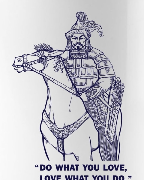 480x600 do what you want and love what you do genghis khan coffee mug - Genghis Khan Drawing