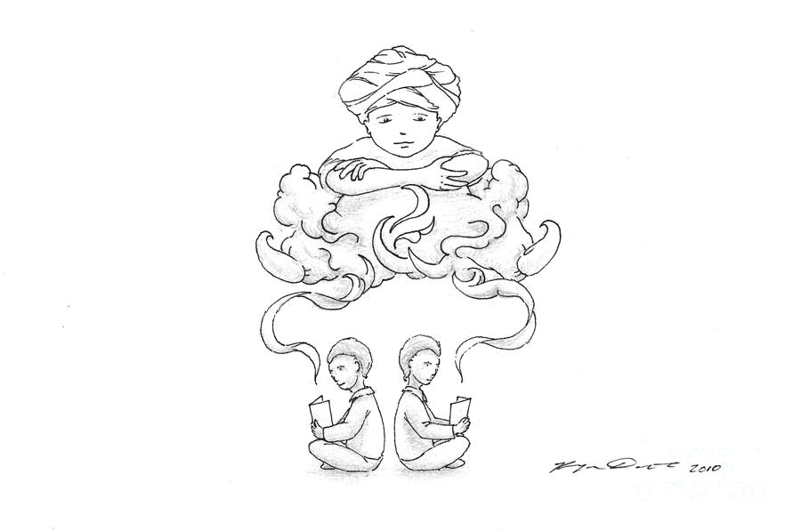 900x597 Genie Bottle Drawing - Genie Bottle Drawing