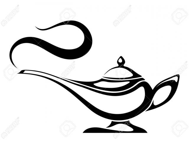640x480 Arabian Clipart Genie In Bottle - Genie Bottle Drawing