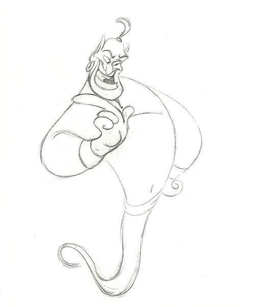 500x602 genie animation drawing - Genie Drawing