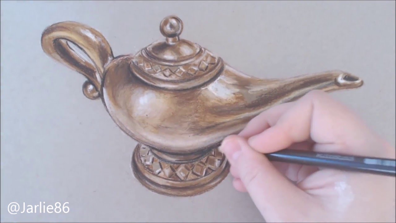 1280x720 Speed Art Aladdin's Magic Lamp - Genie Lamp Drawing