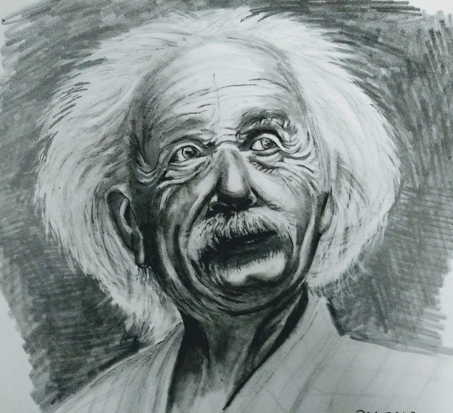 900x821 Einstein The Genius Drawing - Genius Drawing
