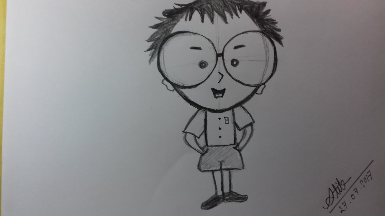 1280x720 How To Draw The Cartoon Genius Step - Genius Drawing
