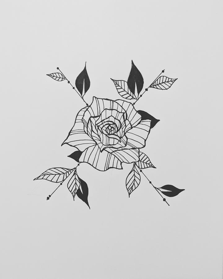 720x900 Geo Rose Drawing - Geo Drawing