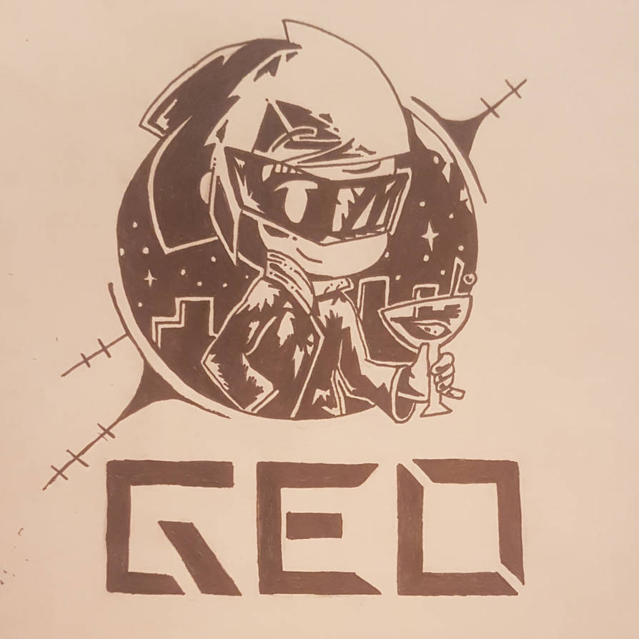 894x894 Geo Exe Ink Drawing - Geo Drawing