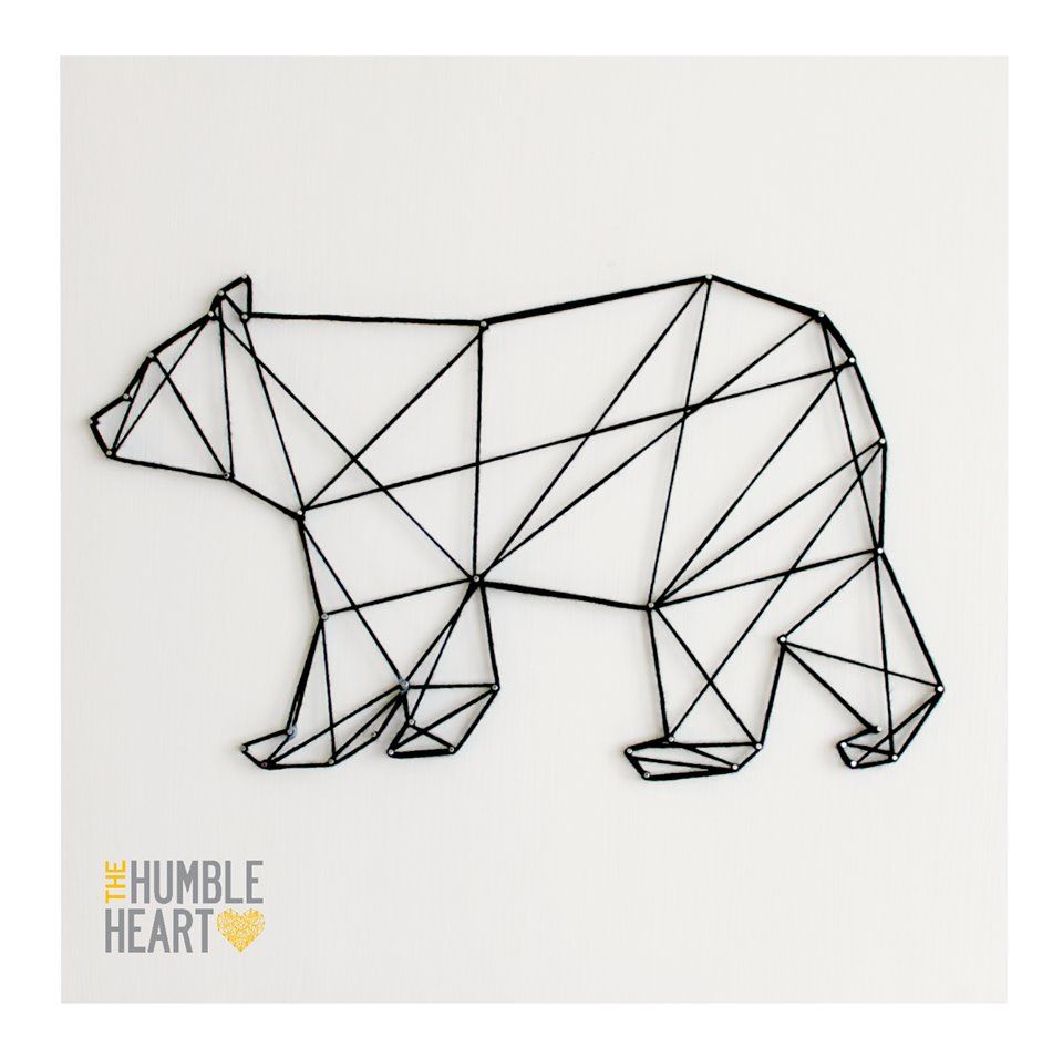 960x955 The Humble Heart Geo Bear - Geo Drawing