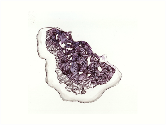 549x413 amethyst geode art prints - Geode Drawing