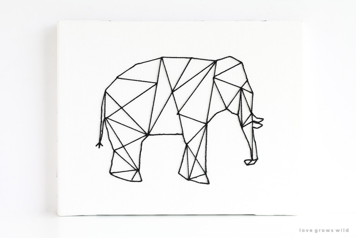 700x467 Geometric Stitched Animal Art - Geometric Animal Drawing