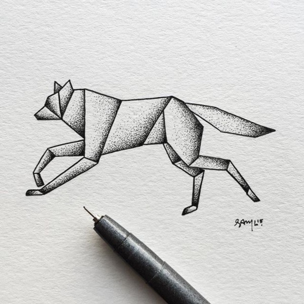 600x600 Geometric Animal Illustrations For Many Purposes - Geometric Animal Drawing