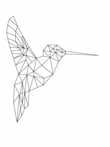 geometric bird drawing