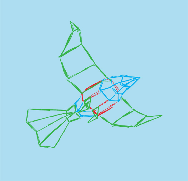 601x580 Create A Paper Bird With Geometric Shapes In Adobe Illustrator - Geometric Bird Drawing