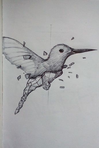 344x512 Geometric Bird Beast Art Amino - Geometric Bird Drawing