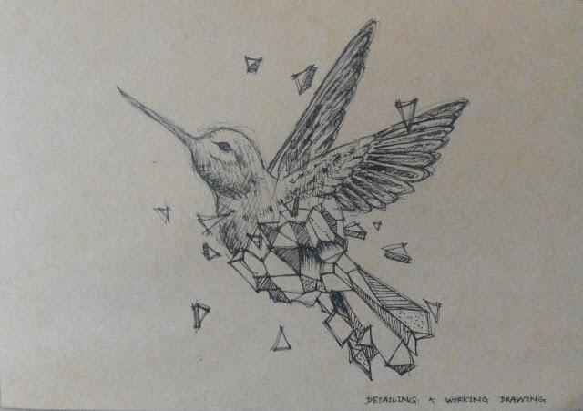 640x451 Geometric Bird Drawing - Geometric Bird Drawing