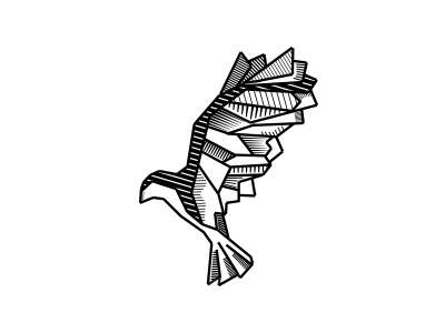 400x300 Geometric Bird - Geometric Bird Drawing