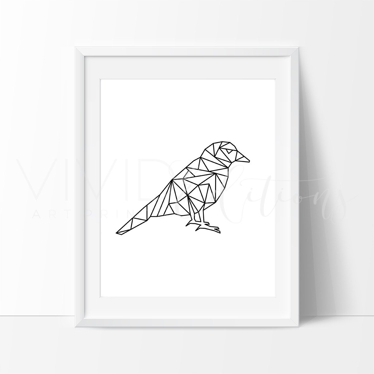 1200x1200 Poly Geometric Bird Nursery Art Print Wall Decor - Geometric Bird Drawing