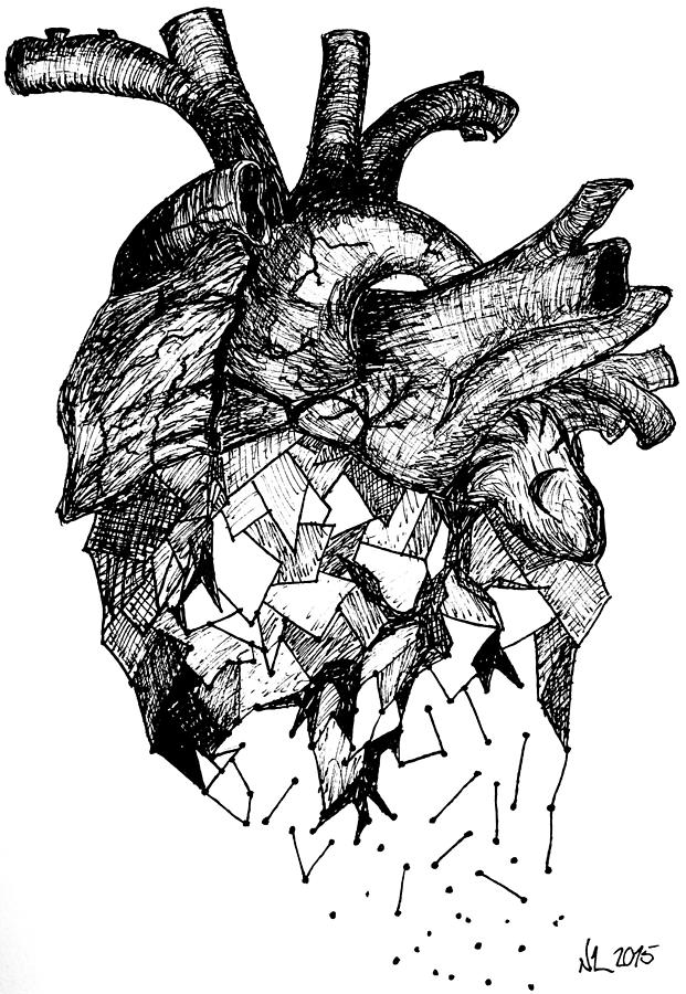 621x900 Geometric Heart Drawing - Geometric Drawing