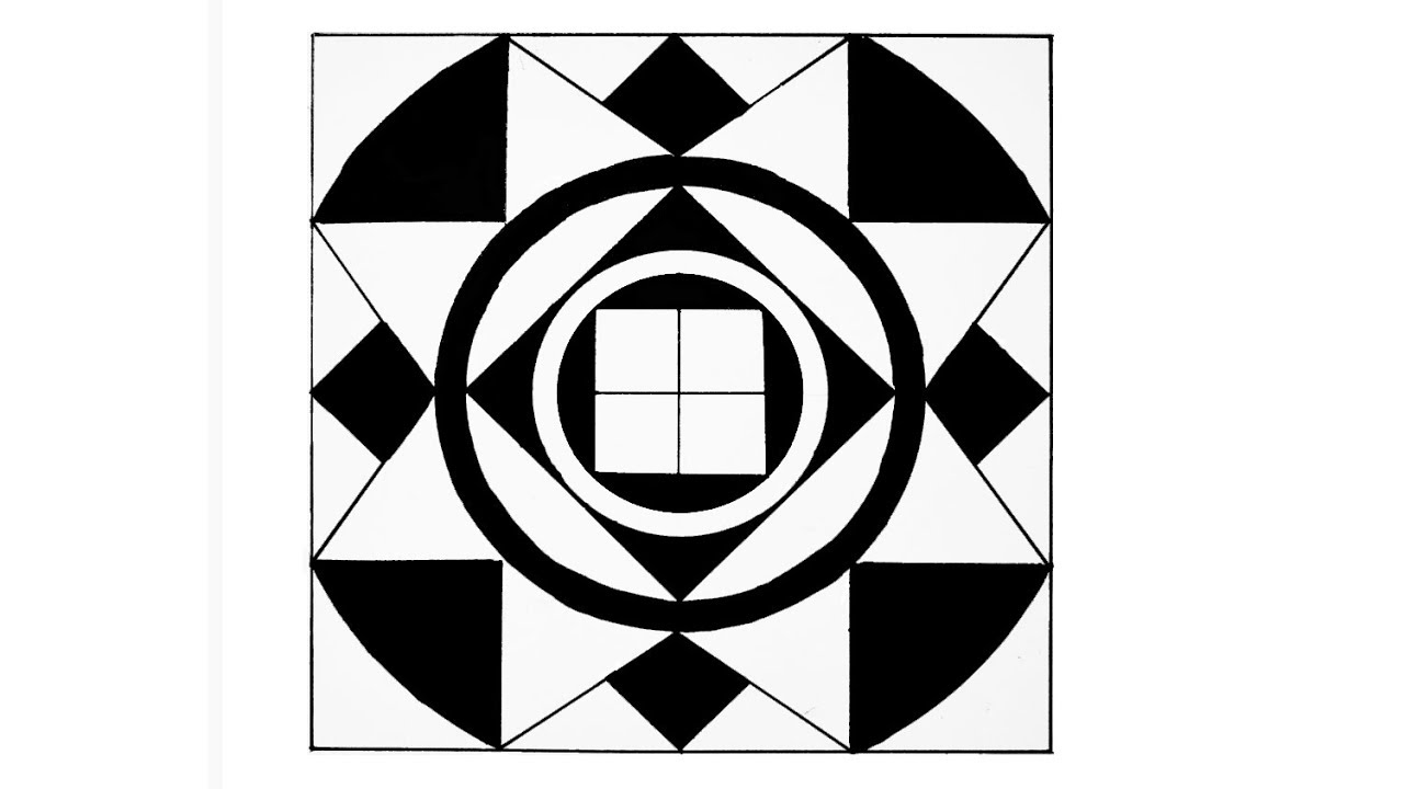 1280x720 How To Draw A Geometric Design Very Easy, Triangular Quadrilateral - Geometric Drawing Designs