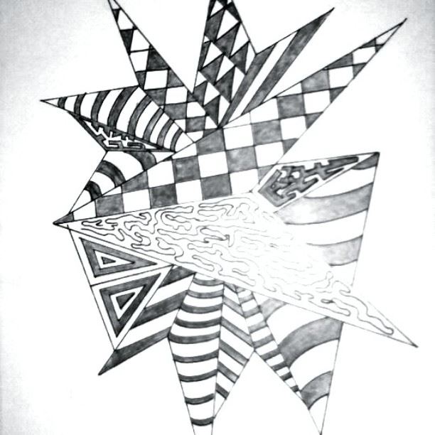 612x612 Tb One Of My Drawing Paint Art Designs Geometric Shapes - Geometric Drawing Designs