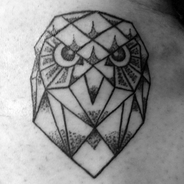 Geometric Owl Tattoo Drawing - Clătită Blog