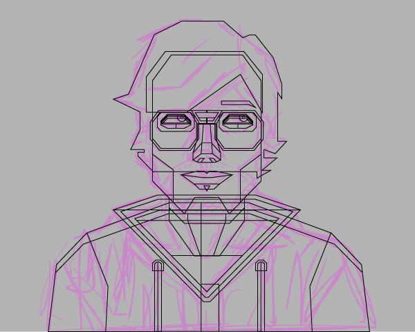 600x480 How To Create A Self Portrait In A Geometric Style - Geometric Face Drawing