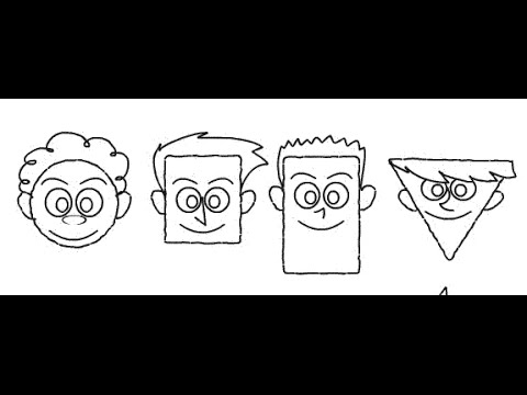 480x360 How To Draw Cartoon Faces Using Geometrical Shapes - Geometric Face Drawing