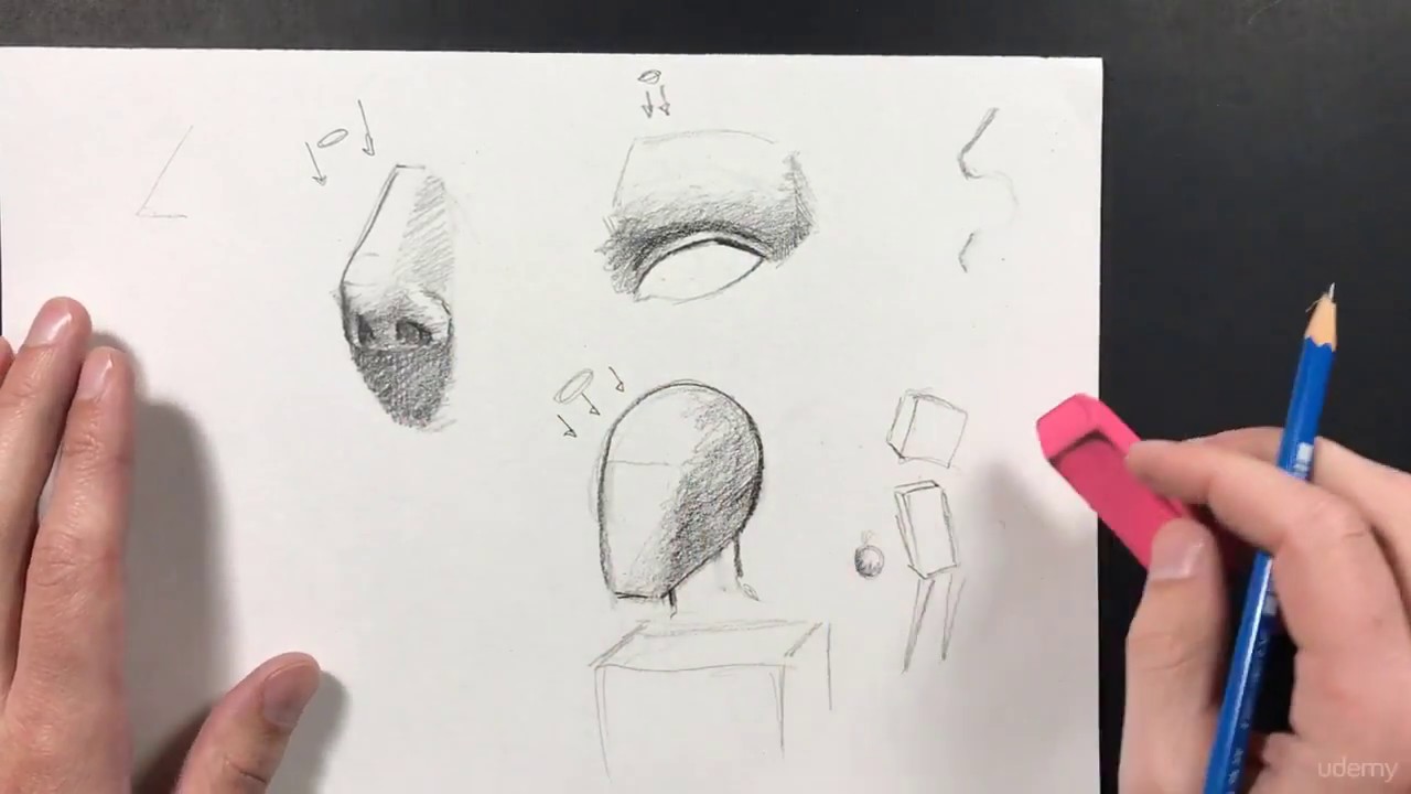 geometric face drawing