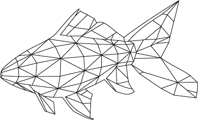 geometric fish drawing